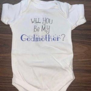 Will You Be My Godmother? Newborn Onesie